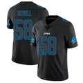 Punc D.Lions #58 Penei Sewell Player Limited Black Impact Stitched Jerseys