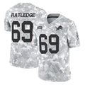 Punc D.Lions #69 Tate Ratledge Player Arctic Camo Salute To Service Limited Stitched Jerseys