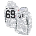 Punc D.Lions #69 Tate Ratledge Player Arctic Camo Salute to Service Hoodies Limited Game Stitched Jerseys