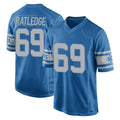Punc D.Lions #69 Tate Ratledge Player Blue Vapor Untouchable Throwback Game Stitched Jerseys