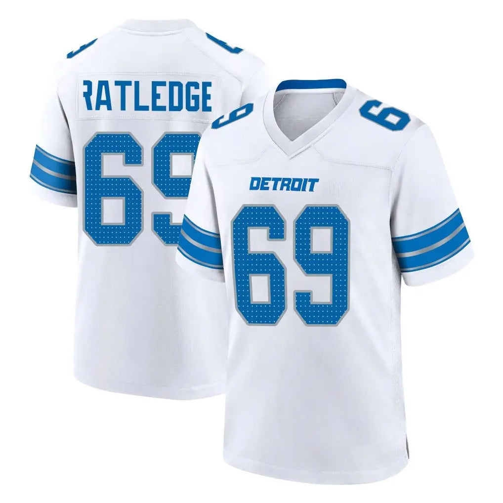 Punc D.Lions #69 Tate Ratledge Player White Alternate Home Game Stitched Jerseys
