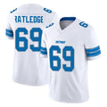 Punc D.Lions #69 Tate Ratledge Player White Limited Vapor F.U.S.E. Alternate Home Game Stitched Jerseys