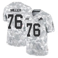 Punc D.Lions #76 Blake Miller Player Arctic Camo Salute To Service Limited Stitched Jerseys