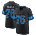 Punc D.Lions #76 Blake Miller Player Black Alternate Home Game Stitched Jerseys