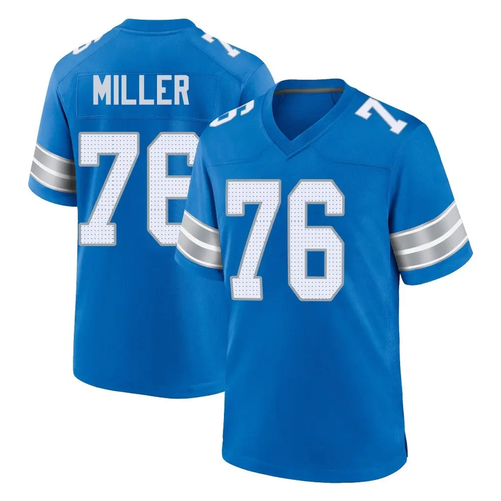 Punc D.Lions #76 Blake Miller Player Blue Alternate Home Game Stitched Jerseys
