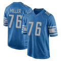 Punc D.Lions #76 Blake Miller Player Blue Home Game Stitched Jerseys