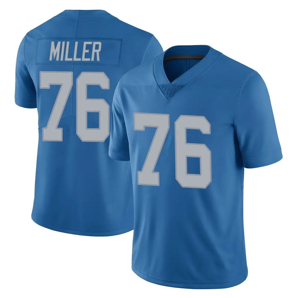 Punc D.Lions #76 Blake Miller Player Blue Limited Throwback Vapor Untouchable Stitched Jerseys