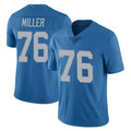 Punc D.Lions #76 Blake Miller Player Blue Limited Throwback Vapor Untouchable Stitched Jerseys