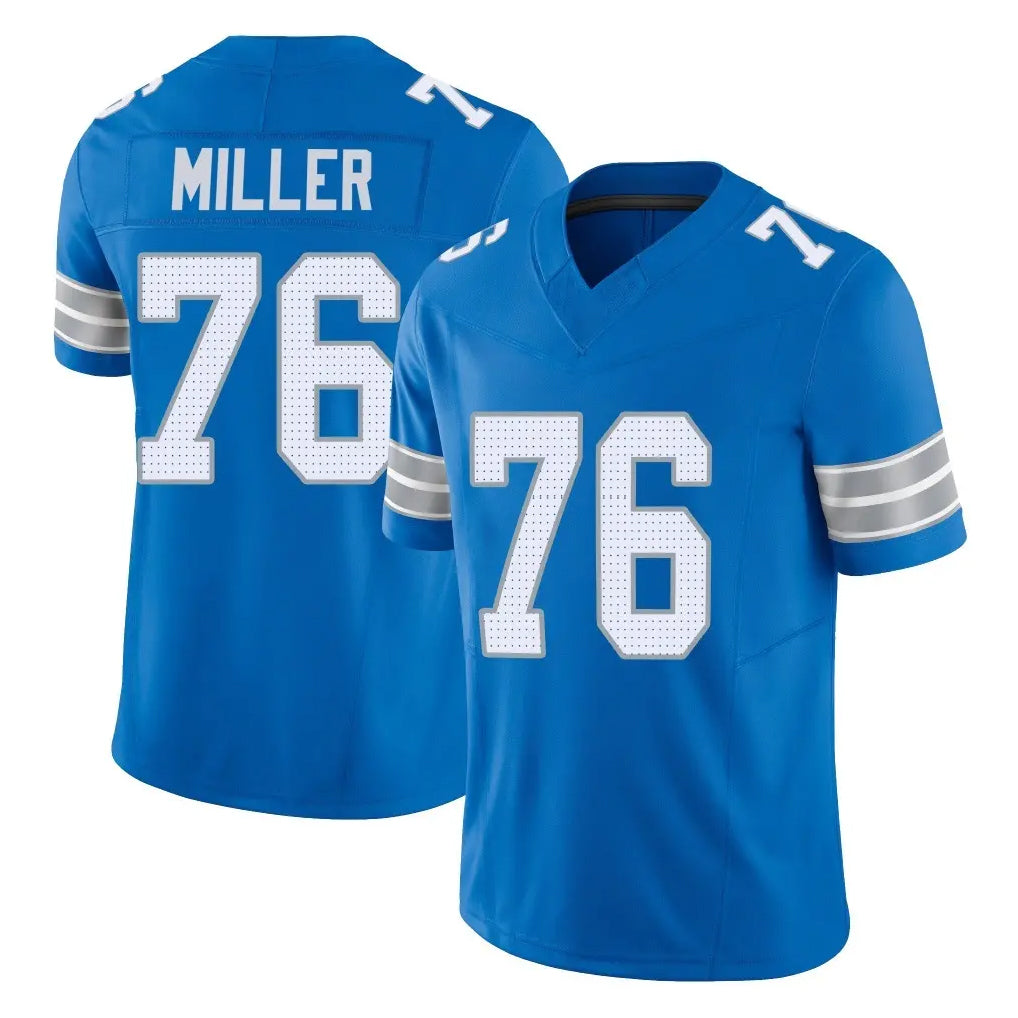 Punc D.Lions #76 Blake Miller Player Blue Limited Vapor F.U.S.E. Alternate Home Game Stitched Jerseys