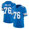 Punc D.Lions #76 Blake Miller Player Blue Limited Vapor F.U.S.E. Alternate Home Game Stitched Jerseys