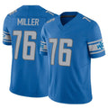 Punc D.Lions #76 Blake Miller Player Blue Vapor F.U.S.E. Limited Home Game Stitched Jerseys