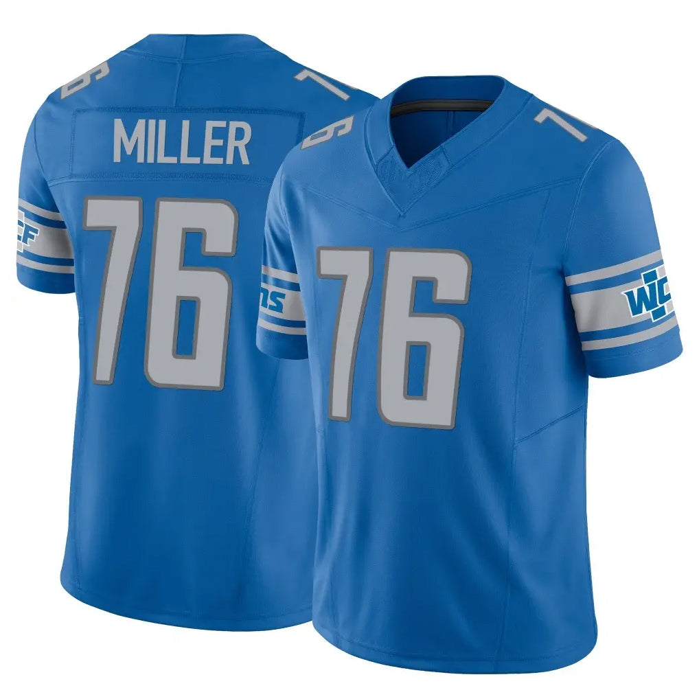 Punc D.Lions #76 Blake Miller Player Blue Vapor F.U.S.E. Limited Home Game Stitched Jerseys