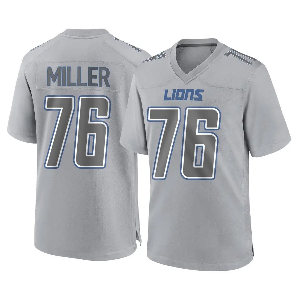 Punc D.Lions #76 Blake Miller Player Gray Atmosphere Fashion Home Game Stitched Jerseys