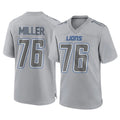 Punc D.Lions #76 Blake Miller Player Gray Atmosphere Fashion Home Game Stitched Jerseys