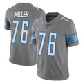 Punc D.Lions #76 Blake Miller Player Gray Vapor Untouchable Limited Home Game Stitched Jerseys