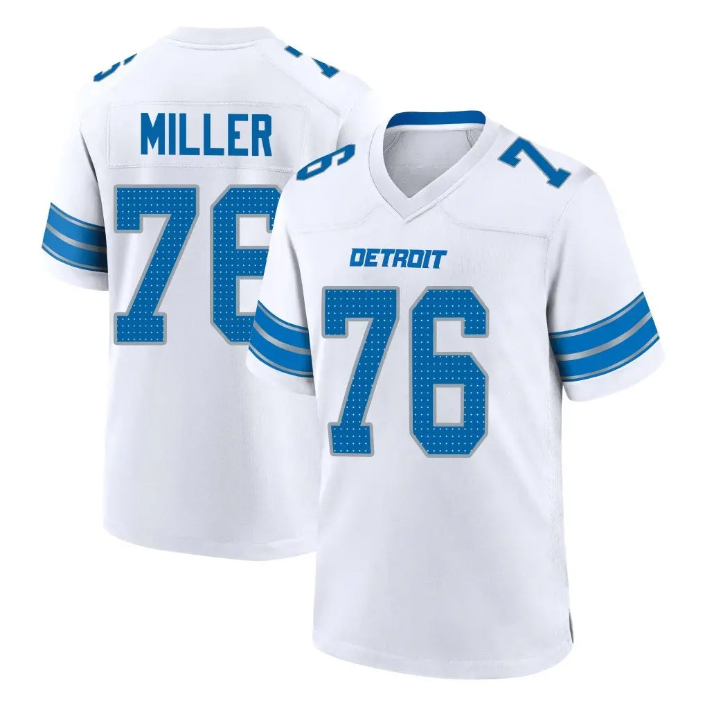 Punc D.Lions #76 Blake Miller Player White Alternate Home Game Stitched Jerseys