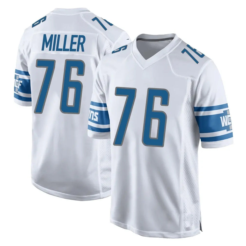 Punc D.Lions #76 Blake Miller Player White Home Game Stitched Jerseys