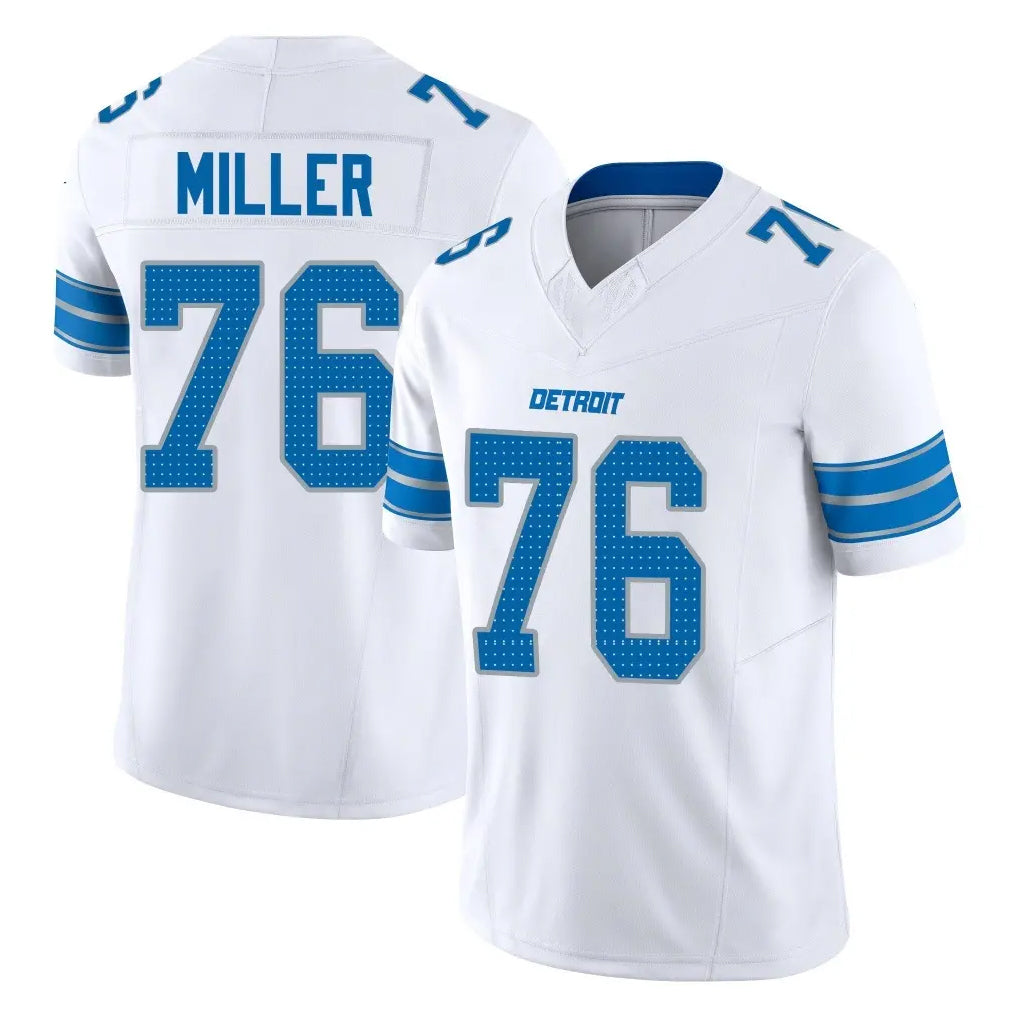 Punc D.Lions #76 Blake Miller Player White Limited Vapor F.U.S.E. Alternate Home Game Stitched Jerseys
