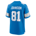 Punc D.Lions #81 Calvin Johnson Blue Team Retired Game Stitched Jerseys