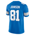 Punc D.Lions #81 Calvin Johnson Blue Vapor F.U.S.E. Stitched Retired Limited Stitched Jerseys