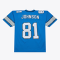Punc D.Lions #81 Calvin Johnson Mitchell & Ness Blue 2007 Legacy Replica JerseyStitched Puhic Game Jerseys