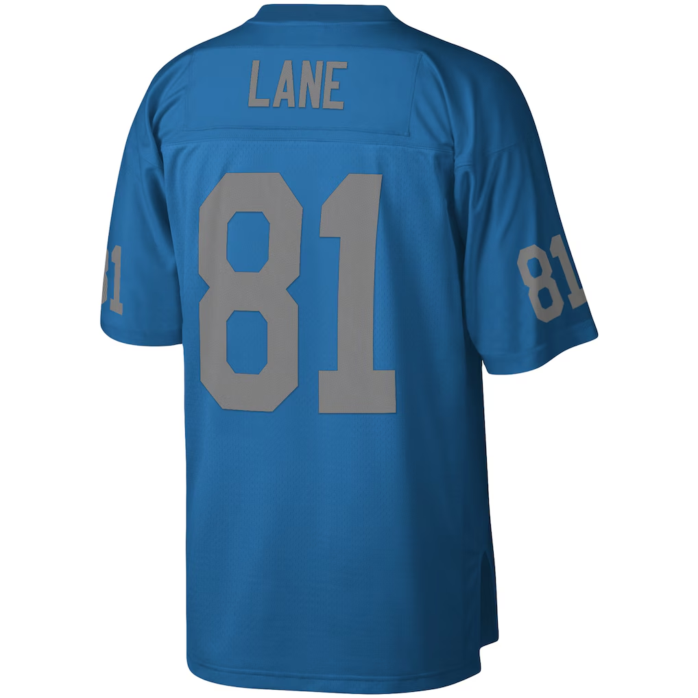 Punc D.Lions #81 Richard Lane Mitchell & Ness Blue Legacy Replica Jersey Stitched Puhic