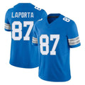 Punc D.Lions #87 Sam LaPorta Player Blue Limited Vapor F.U.S.E. Alternate Home Game Stitched Jerseys