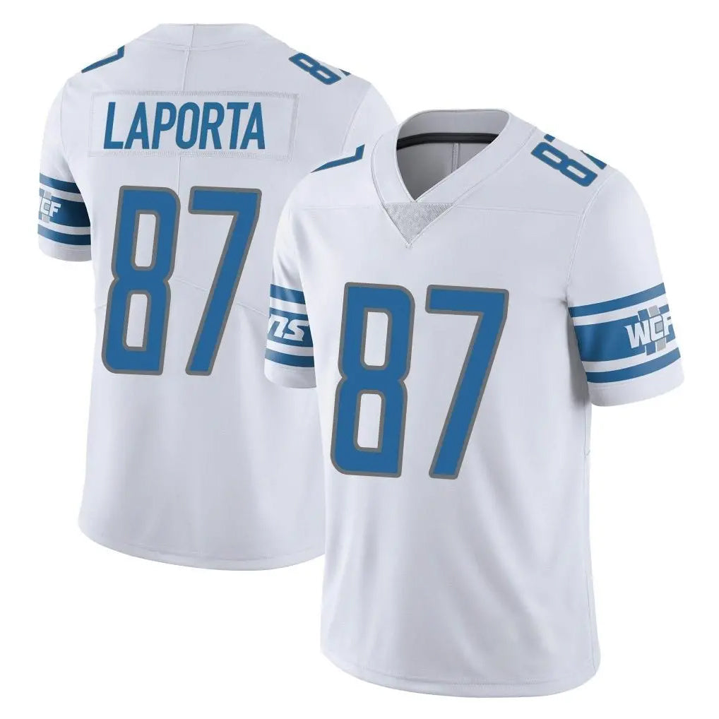 Punc D.Lions #87 Sam LaPorta Player White Limited Vapor Untouchable Home Game Stitched Jerseys