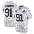 Punc D.Lions #91 Tyleik Williams Player Arctic Camo Salute To Service Limited Stitched Jerseys