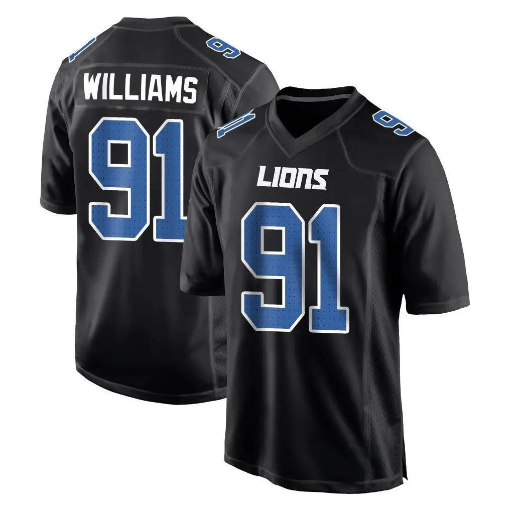 Punc D.Lions #91 Tyleik Williams Player Black Fashion Home Game Stitched Jerseys