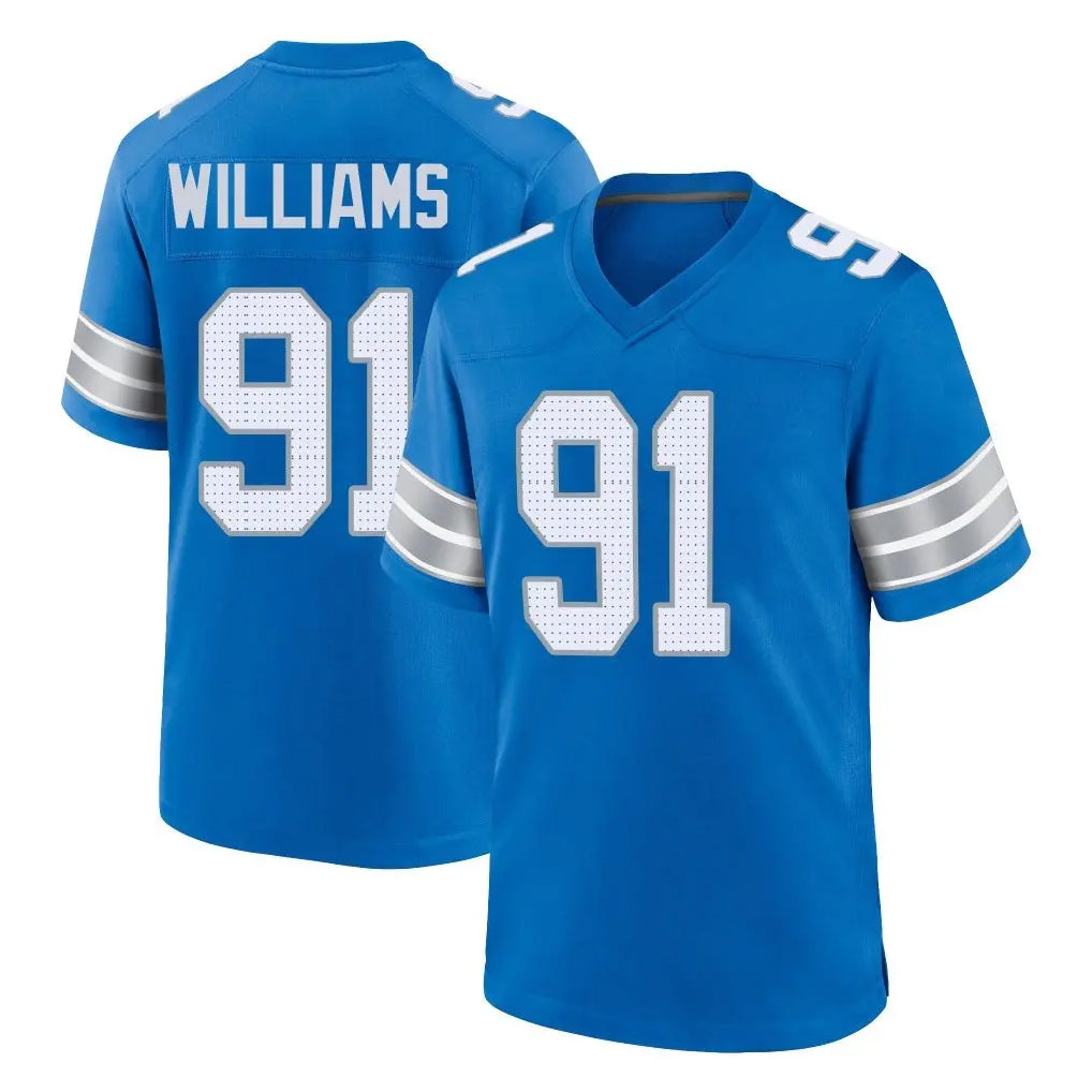 Punc D.Lions #91 Tyleik Williams Player Blue Alternate Home Game Stitched Jerseys