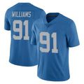 Punc D.Lions #91 Tyleik Williams Player Blue Limited Throwback Vapor Untouchable Stitched Jerseys