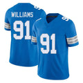 Punc D.Lions #91 Tyleik Williams Player Blue Limited Vapor F.U.S.E. Alternate Home Game Stitched Jerseys