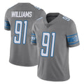 Punc D.Lions #91 Tyleik Williams Player Gray Vapor Untouchable Limited Home Game Stitched Jerseys