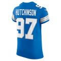Punc D.Lions #97 Aidan Hutchinson Blue Team Vapor F.U.S.E. Elite Stitched Jerseys