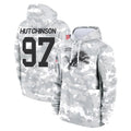 Punc D.Lions #97 Aidan Hutchinson Player Arctic Camo Salute to Service Hoodies Limited Game Stitched Jerseys