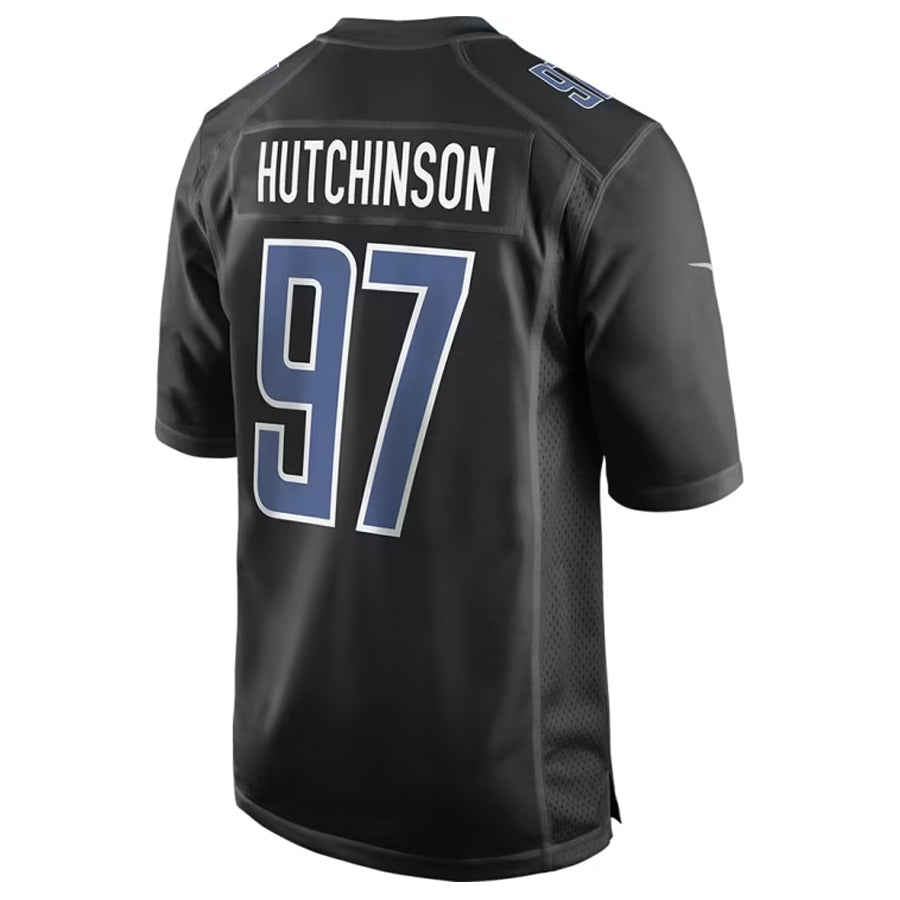 Punc D.Lions #97 Aidan Hutchinson Player Black Limited Fashion Stitched Jerseys