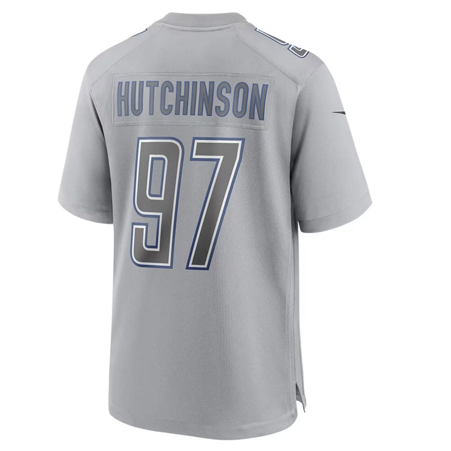 Punc D.Lions #97 Aidan Hutchinson Player Grey Atmosphere Fashion Stitched Jerseys