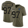 Punc D.Lions #97 Aidan Hutchinson Player Olive 2025 Salute To Service Limited Home Game Stitched Jerseys
