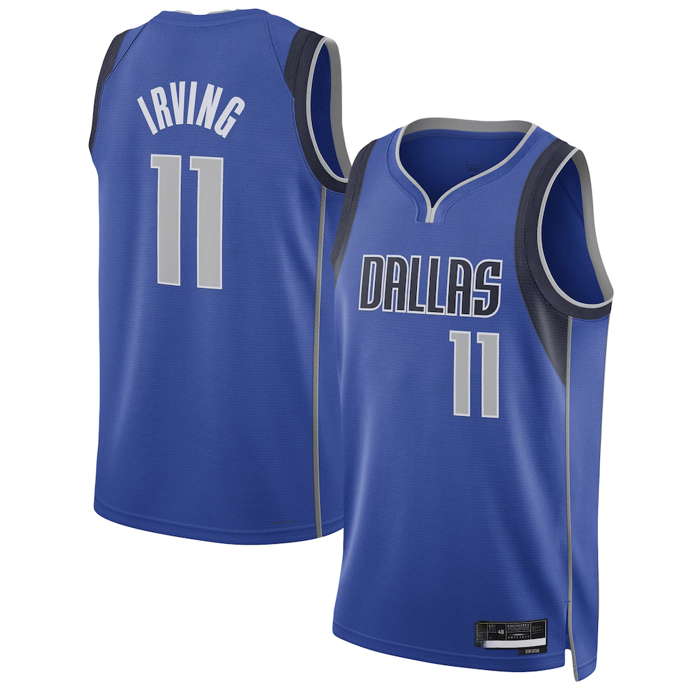 Punc D.Mavericks #11 Kyrie Irving Blue Swingman Jerseys - Icon Edition