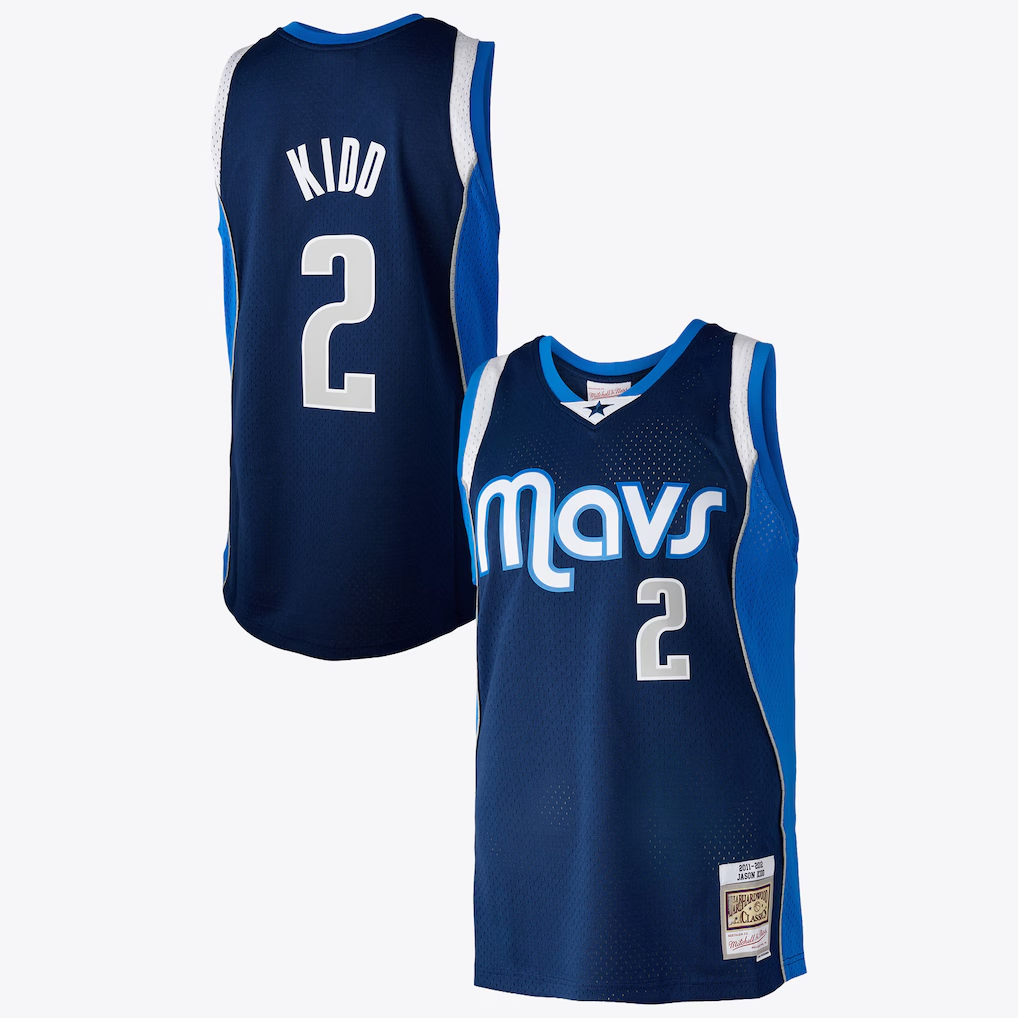 Punc D.Mavericks #2 Jason Kidd Blue Mitchell & Ness 2011 Swingman Authentic Stitched Jerseys