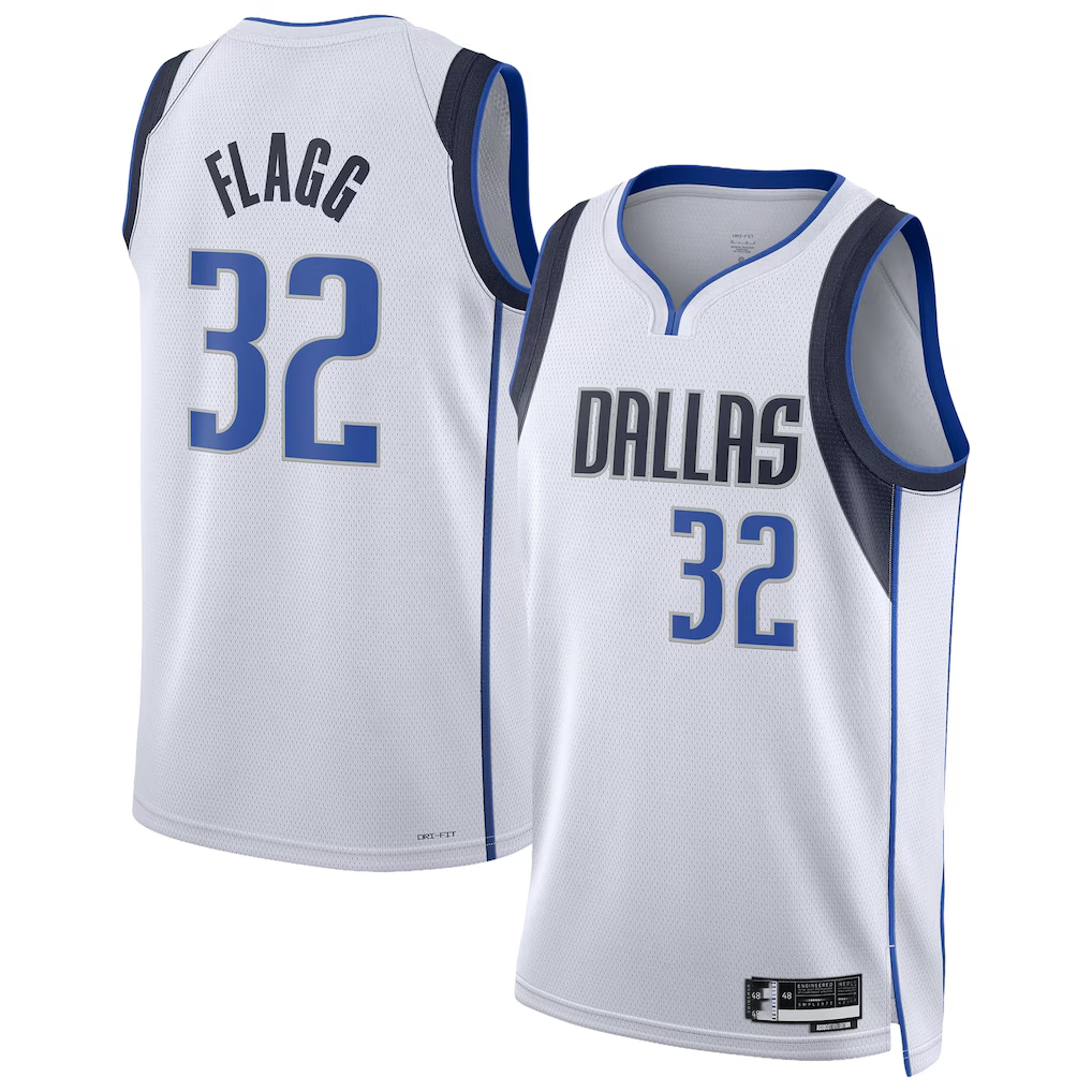 Punc D.Mavericks #32 Cooper Flagg White Swingman Player Jerseys - Association Edition