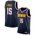Punc D.Nuggets #15 Nikola Jokic Navy Swingman Jerseys - Icon Edition