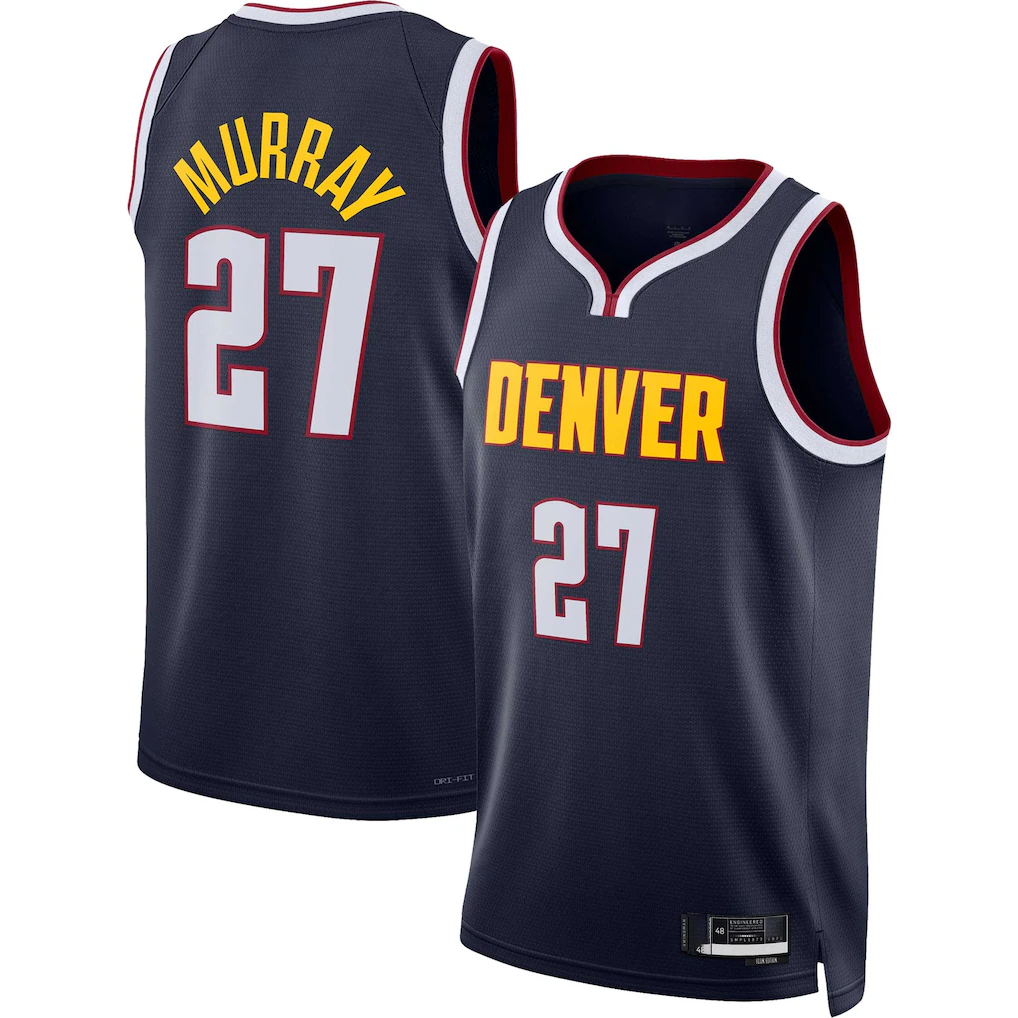 Punc D.Nuggets #27 Jamal Murray Navy Swingman Jerseys - Icon Edition