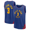 Punc D.Nuggets #3 Julian Strawther Blue Fast Break Replica Player Jerseys - Statement Edition