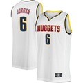 Punc D.Nuggets #6 DeAndre Jordan White Fast Break Player Jerseys - Association Edition