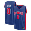 Punc D.Pistons #0 Jalen Duren  Blue Fast Break Replica Jerseys - Icon Edition
