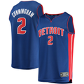 Punc D.Pistons #2 Cade Cunningham  Blue 2021 Draft First Round Pick Fast Break Replica Jerseys - Icon Edition