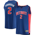Punc D.Pistons #2 Cade Cunningham  Blue Fast Break Replica Jerseys - Icon Edition