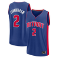 Punc D.Pistons #2 Cade Cunningham  Blue Fast Break Replica Player Jerseys - Icon Edition